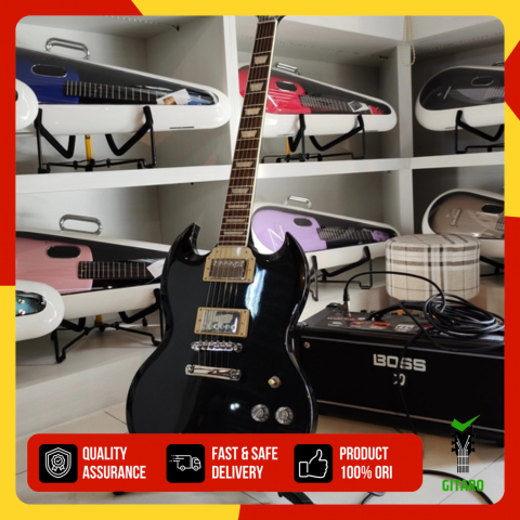 Gitar Elektrik Gitar Epiphone SG Muse Jet Black Metallic