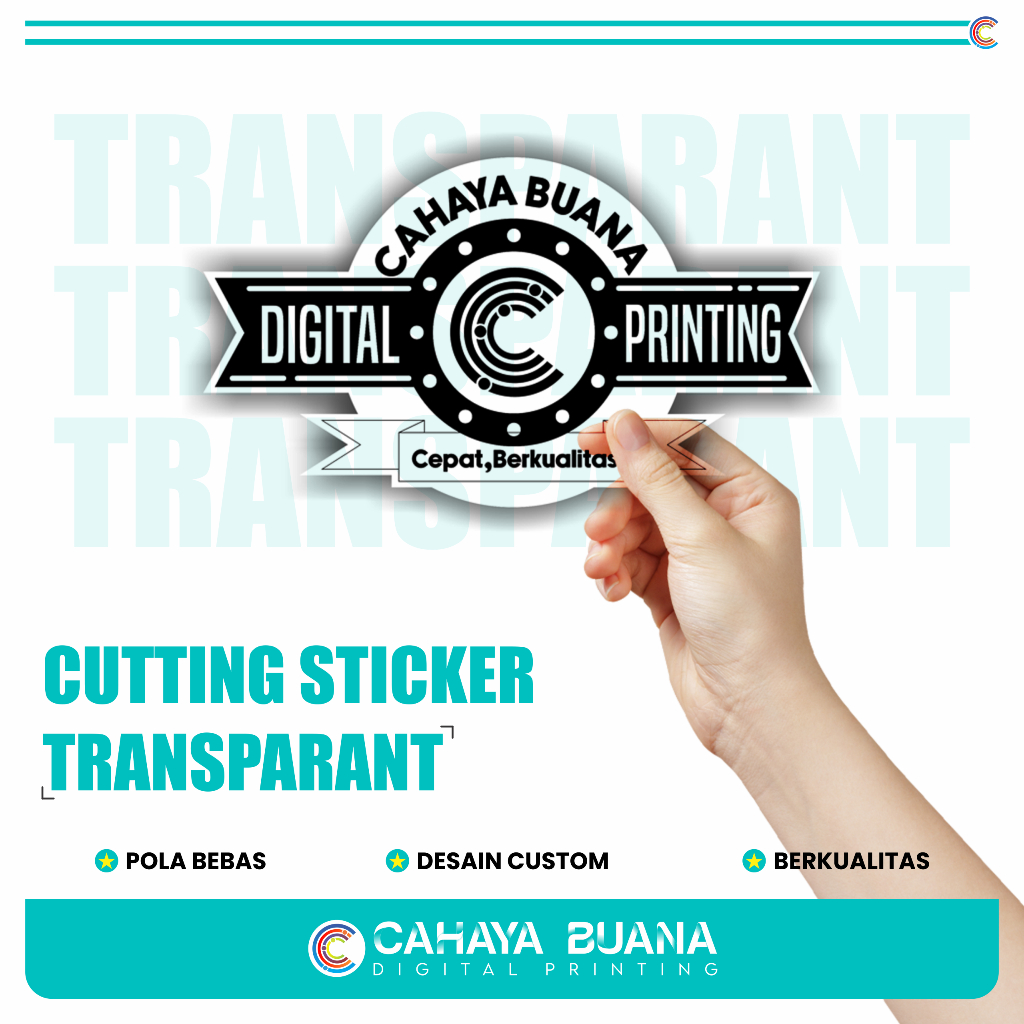 

Sticker Label Transparant Custom Waterproof + Cutting / Label Makanan, Minuman, Botol, Gelas