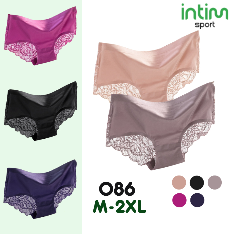 Celana Dalam Seamless Wanita Underwear Cewek Ice Silk Premium Lace Sexy CD 086