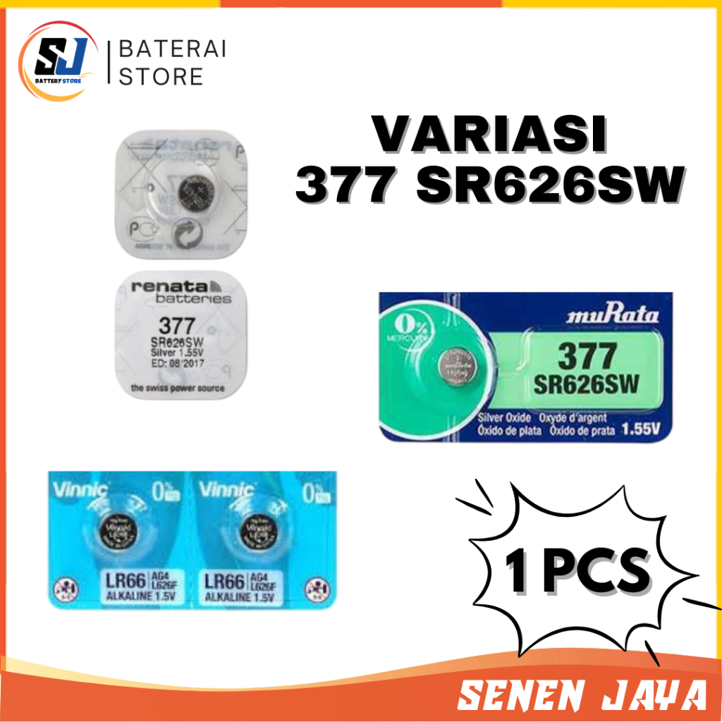 Baterai SR626SW 626 Batre 377 Renata Batre Jam Tangan SR626 626 377 Batre LR66 Batre Kancing