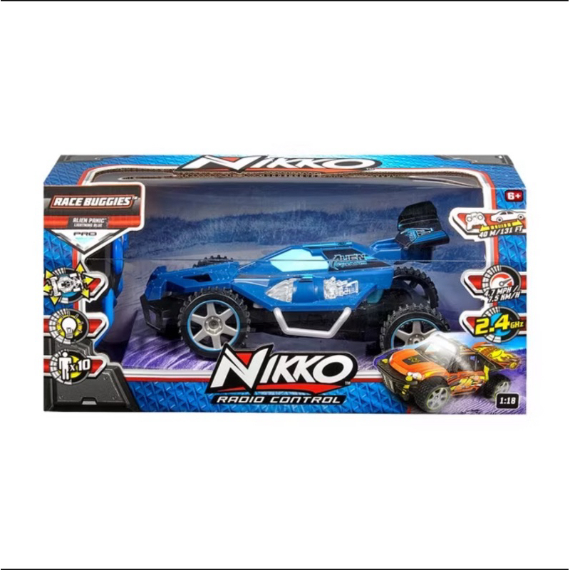 radio control nikko rc race buggies alien panic lightning blue remot kontrol mobil