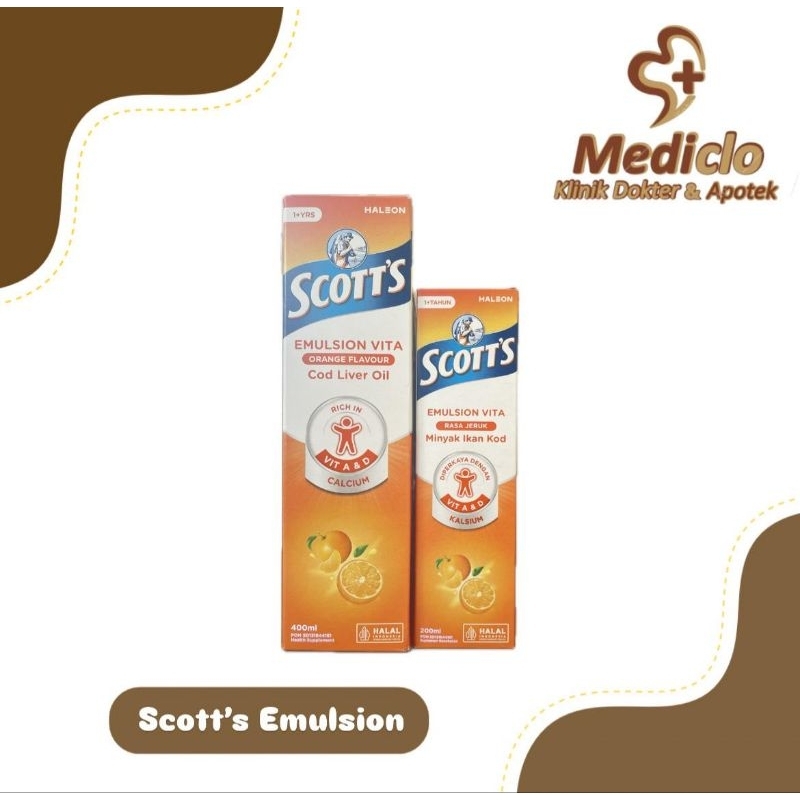 Scott'S Emulsion Vita Orange Suplemen Kesehatan Otak dan Pertumbuhan Anak