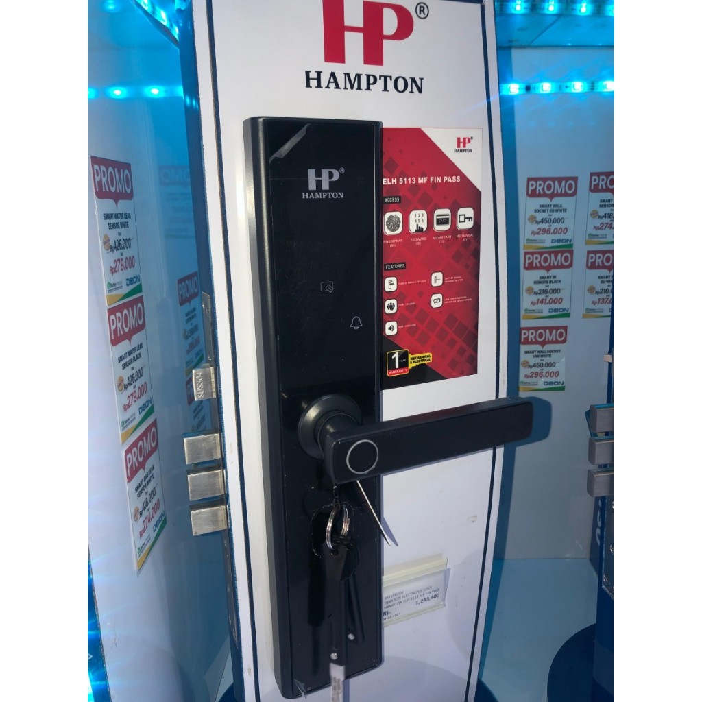DEKKSON ELECTRONIK LOCK HAMPTON ELH 5113 MF FIN PASS BK