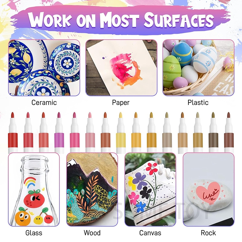 

D3W! SOME TOY 60/80 Colors Pen Akrilik Marker Warna Cepat Kering Tahan Air Spidol Acrylic Painter