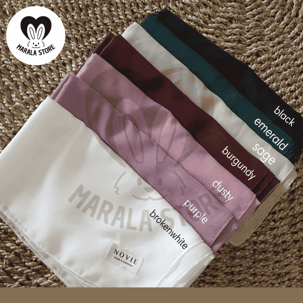 Kerudung/Jilbab/Hijab NOVIE segi empat polos/pollycotton