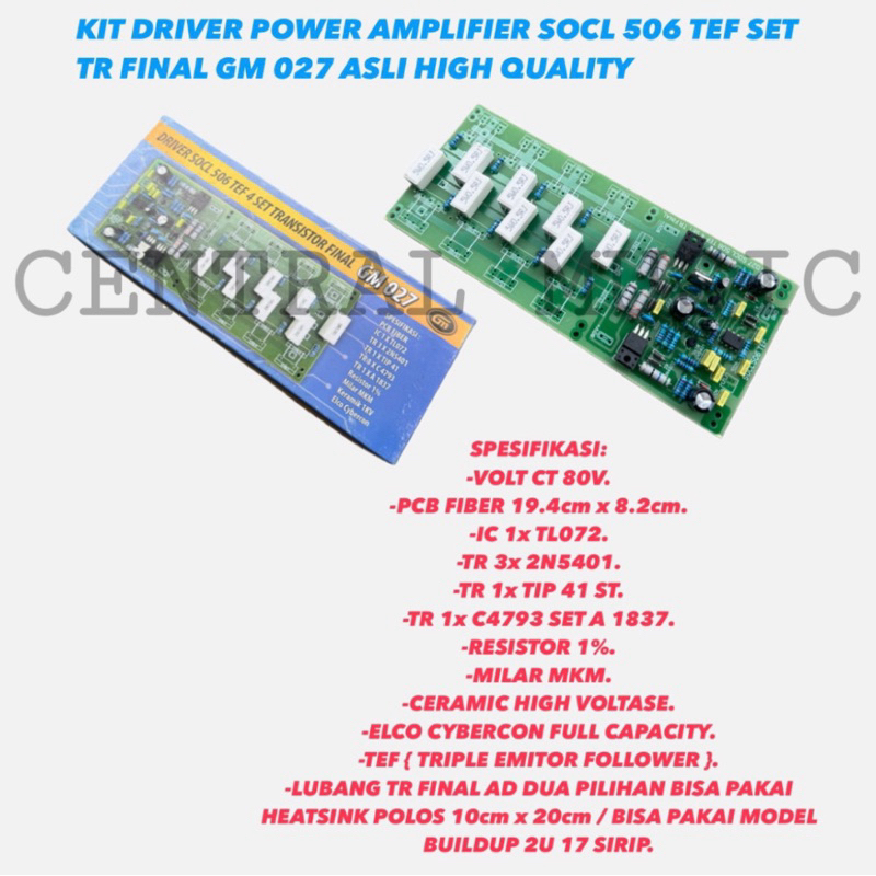 KIT DRIVER POWER AMPLIFIER SOCL 506 TEF SET TR FINAL GM 027 ASLI HIGH QUALITY