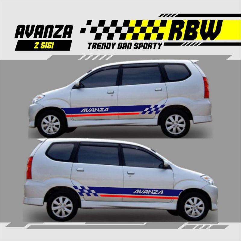 Sticker mobil Avanza sticker list terlaris mobil Toyota avanza stiker mobil Avanza terbaru