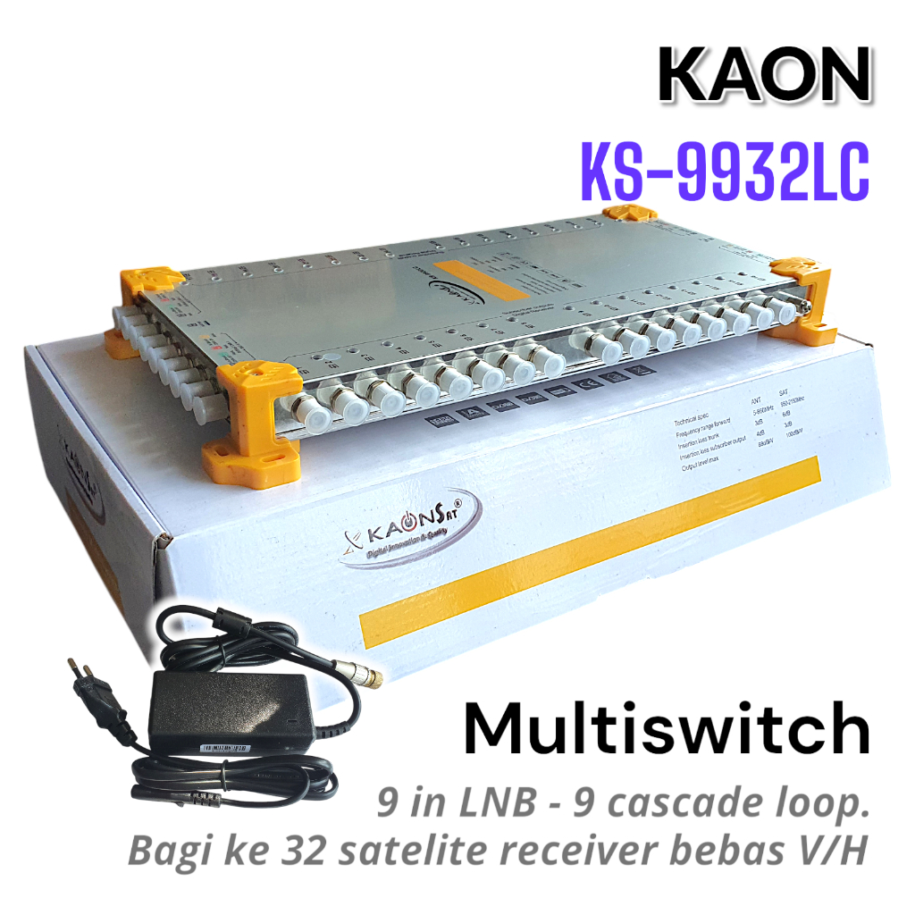 Kaonsat KS9932LC Multiswitch LNB distribusi 32 digital satelit receiver bebas polarity VH polarisasi