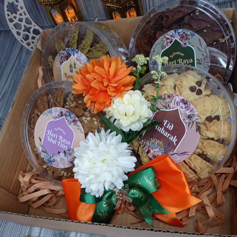 

hampers kue kering lebaran vintage bulat 2025