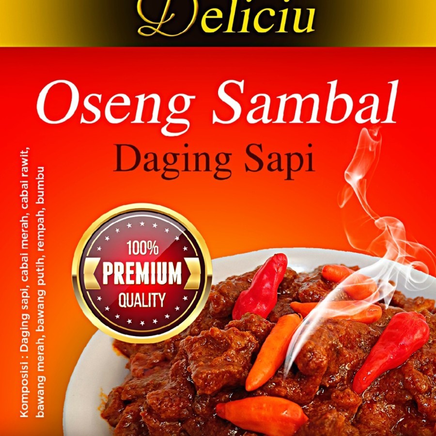 

Oseng Sambal Daging Sapi deliciu Lauk Siap Makan Tahan Lama Tanpa Pengawet 50 gr