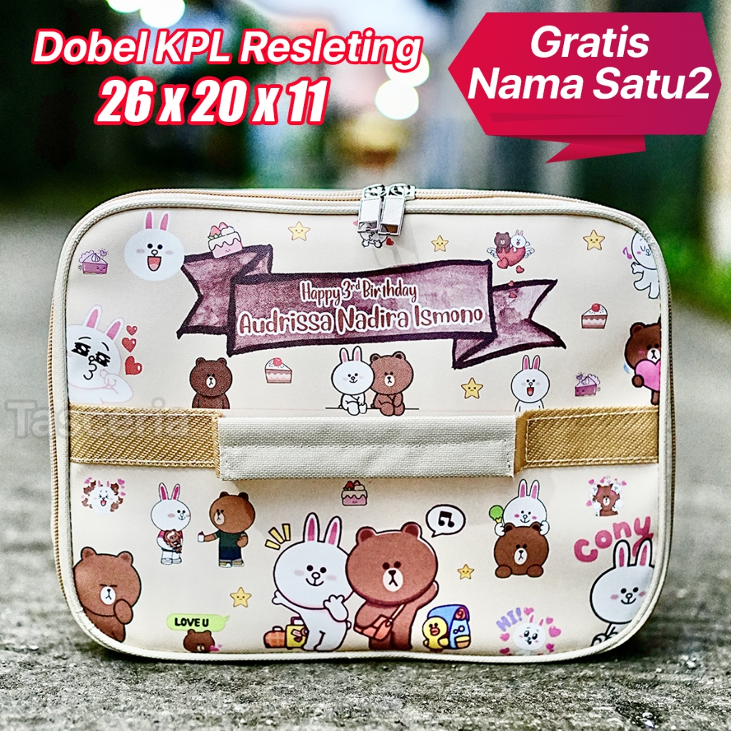 Tas Kotak Makan Anak Custom Beruang Lucu