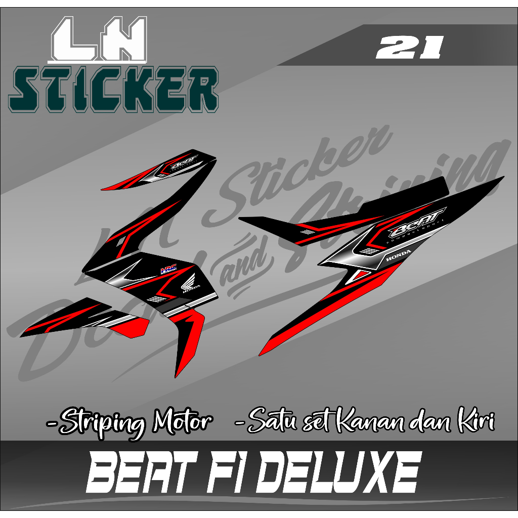 Striping Beat Deluxe 2020 2021 2022 2023 Striping Variasi Beat Deluxe street LN 21