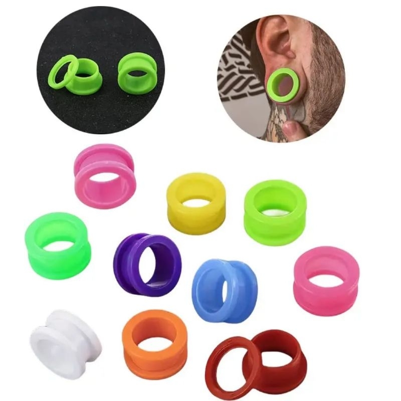 PIERCING AKRILIK / PIERCING AKRILIK WARNA / PIERCING EAR PLUG AKRILIK / PIERCING PLASTIK / PLONG PLA