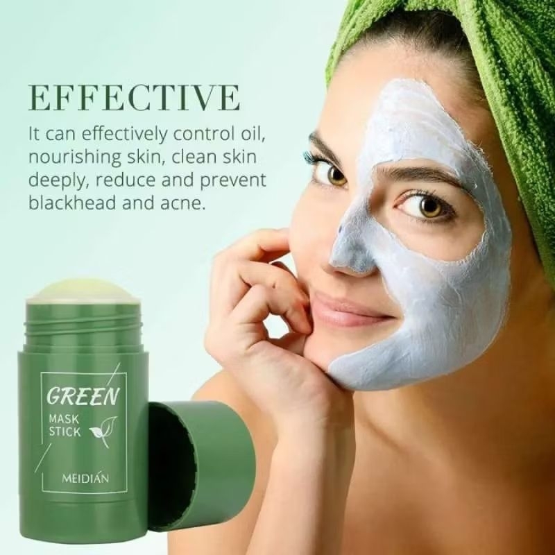 MEIDIAN MASK STICK GREEN - MASKER WAJAH ROLL GREENTEA - MASKER WAJAH - MEIDIAN GREEN TEA MASK STICK