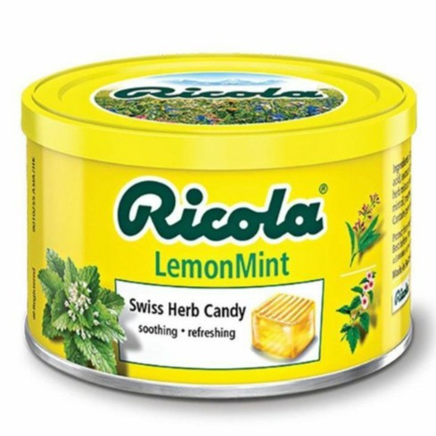 

RICOLA LEMON MINT SWISS HERB CANDY 100 GR / PERMEN RICOLA LEMON MINT 100 GR