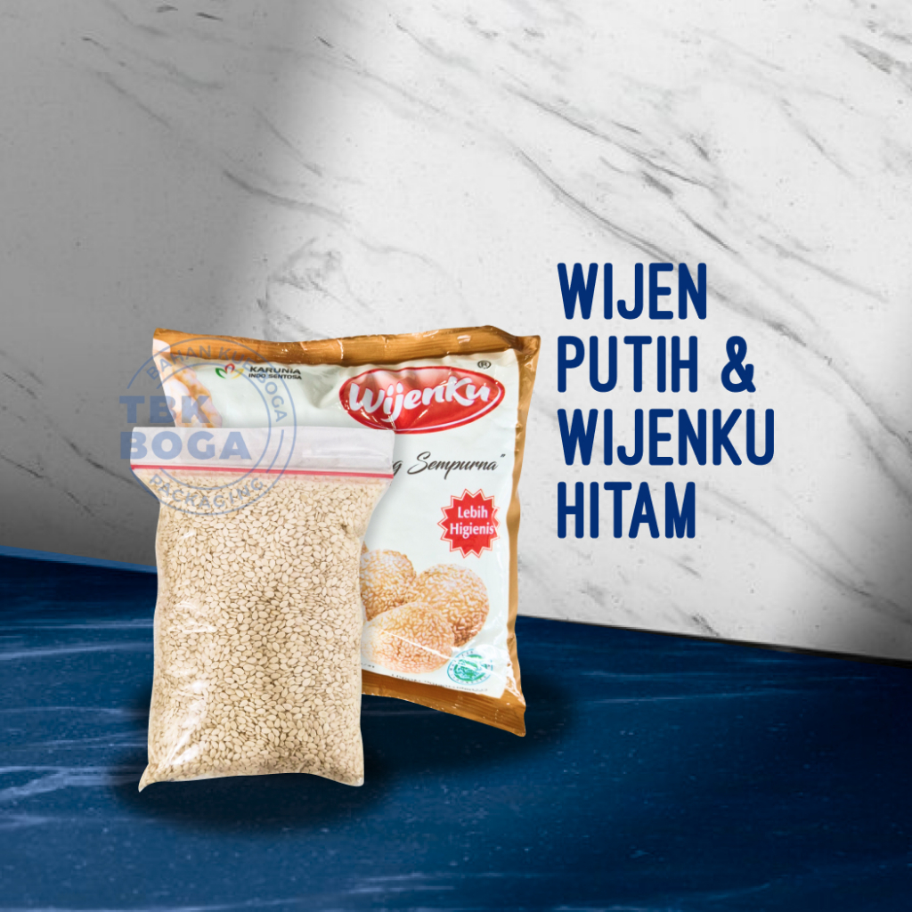 

( Repack ) Biji Wijen Putih Hitam ( 100, 250 gr ) Wijenku Sesame Seed Hasil Bumi Mentah