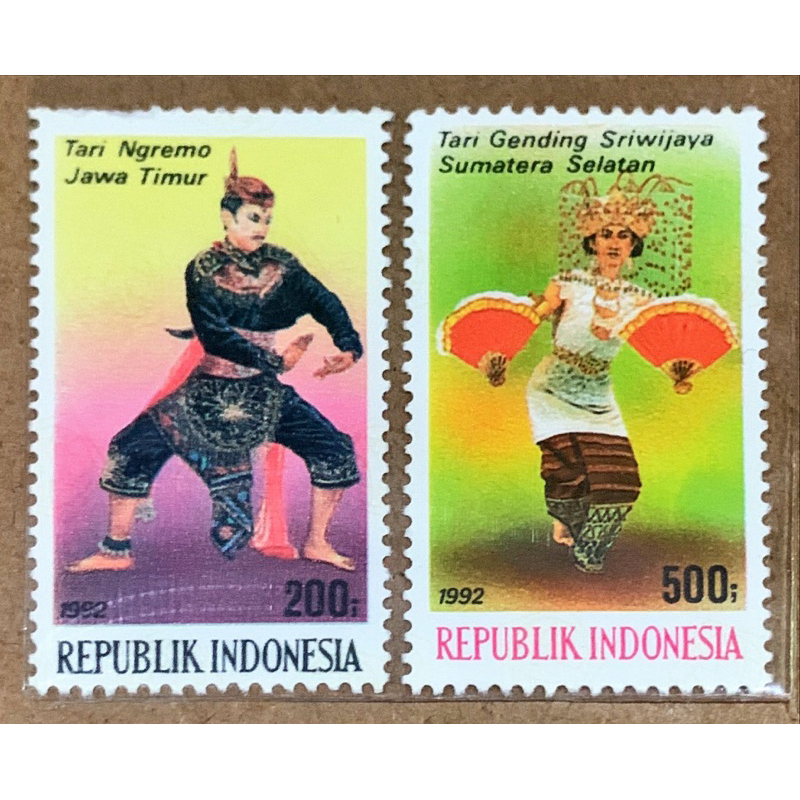 

(BA) PRANGKO INDONESIA 1992 TARIAN DAERAH SERI - 1 COMPLIT SET 2V MNH.