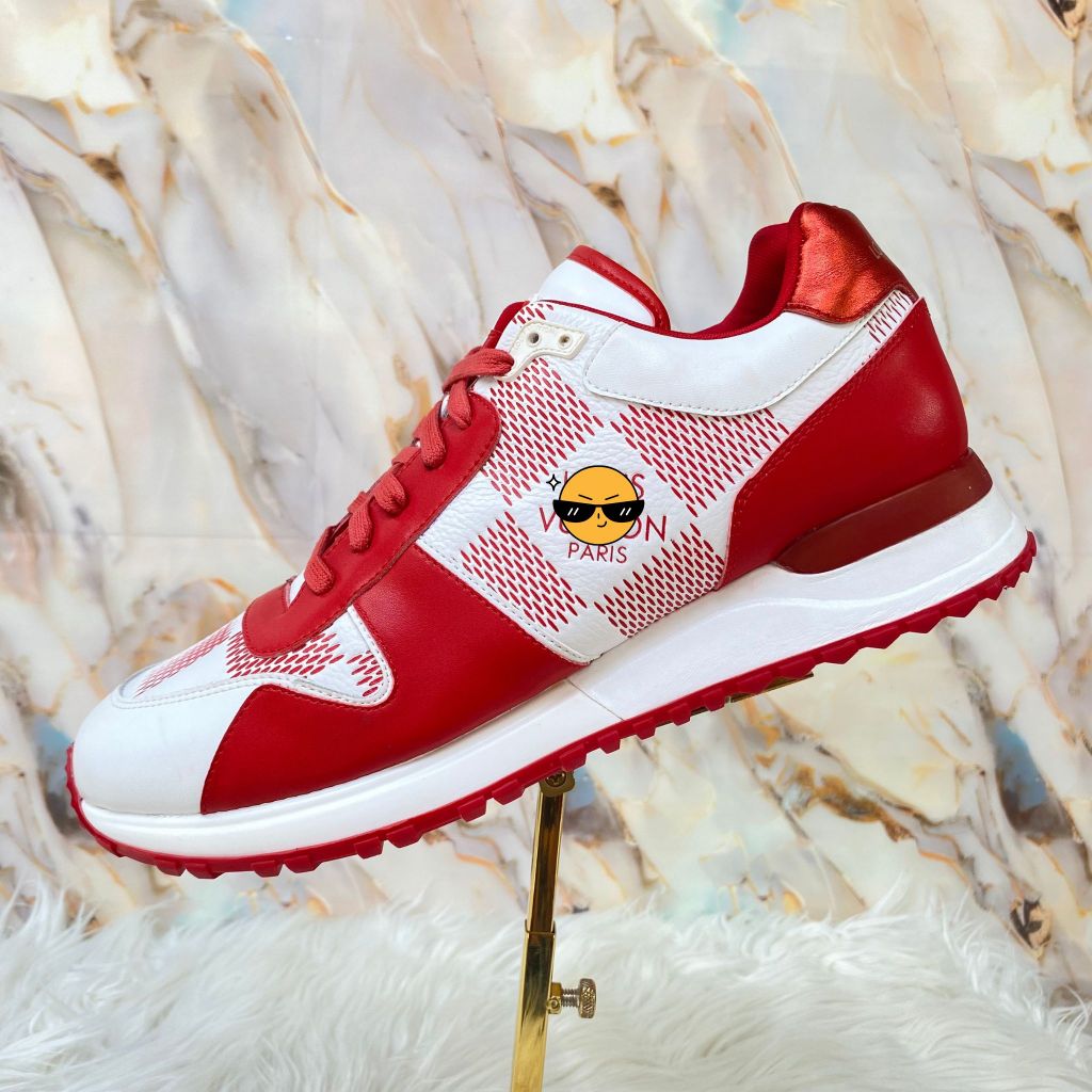 Sepatu Itali Pria Sport Damier Red Kulit