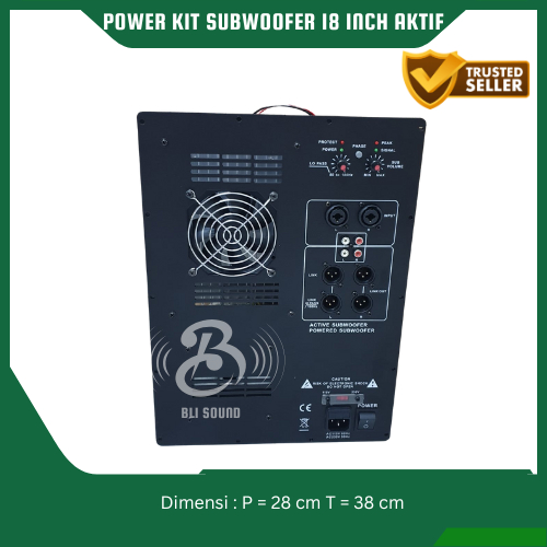 POWER KIT SUBWOOFER AKTIF 28 x 38 cm 1500 WATT MESIN SUBWOOFER AKTIP