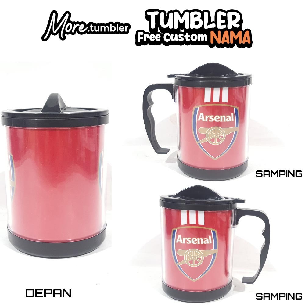 Tumbler MUG gelas minum GS / tumbler mug custom ARSENAL / premier league / SPORT / type M unofficial