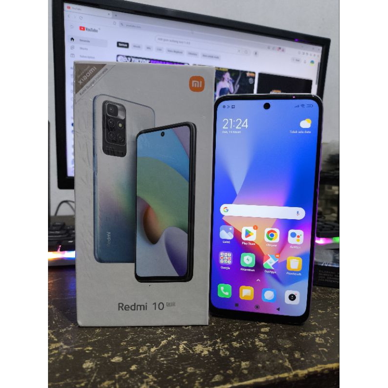 Hp Xiaomi Redmi 10 2022 4G Ram 6/128 Bekas seken Kondisi Normal Tanpa Kendala Fullset