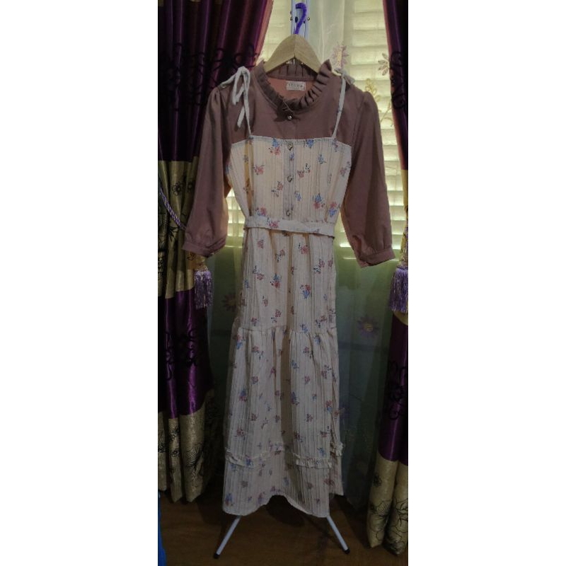 Gamis warna choco cream