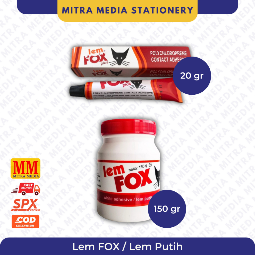 

Lem Fox Putih / Lem Kayu / Lem Putih PVAC / Lem Slime Tube / 150gr 20gr