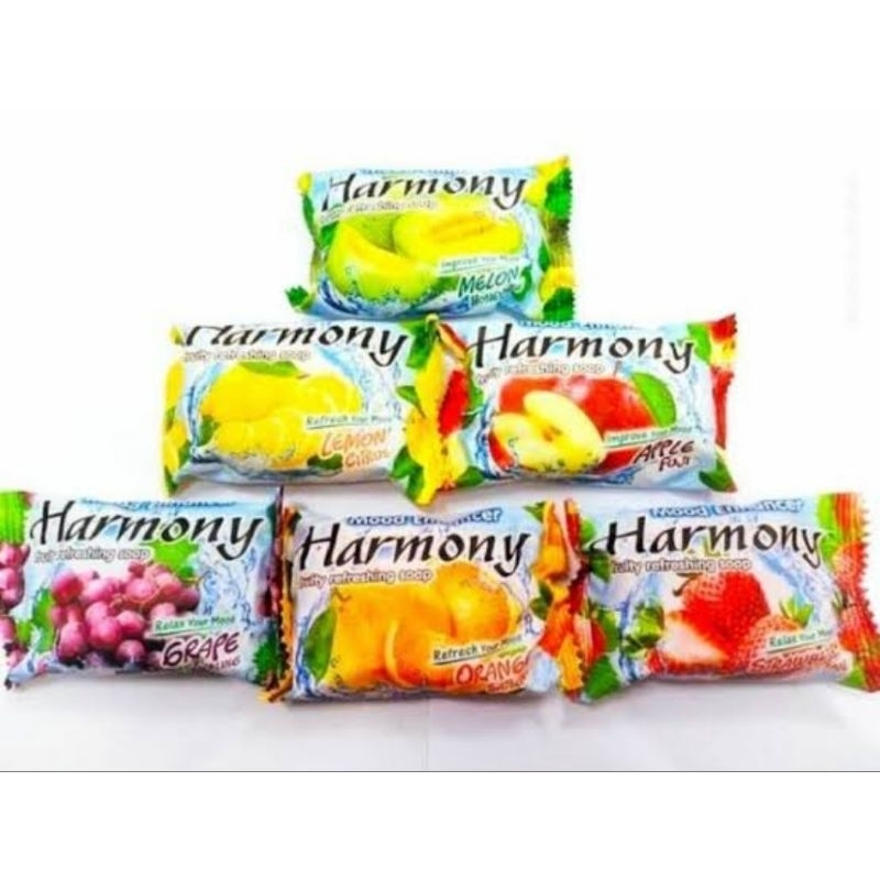 PROMO SABUN HARMONY 70 gr / SABUN BATANG HARMONY AROMA BUAH / SABUN MANDI HARMONY / SABUN MANDI AROM