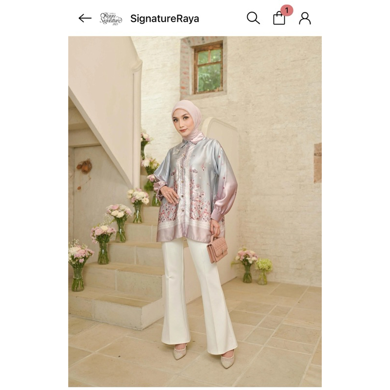 Lily Rose Blouse Mintyrose- Vanilla Hijab