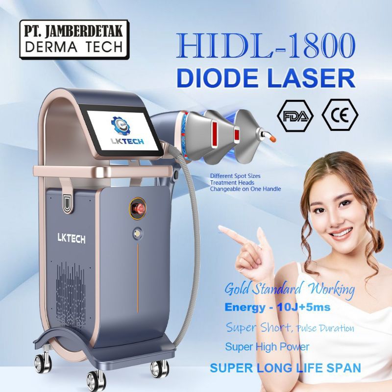 HIDL-1800W Super High Power Diode Hair Removal Laser 3 Wavelengths