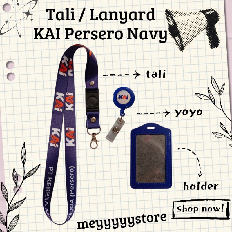 

READYYY Tali Gantungan ID CARD KAI PERSERO Navy / Lanyard KAI PERSERO Navy [STOCK MELIMPAH] Termurahhh Harga Grosir!