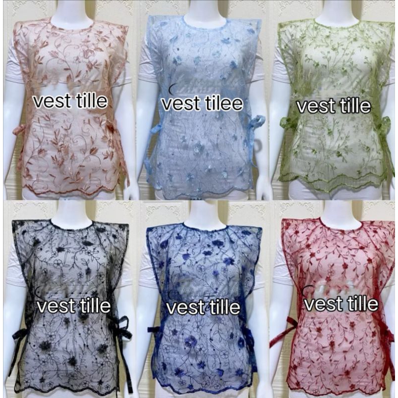 VEST TILLE TALI PREMIUM / VEST TILLE TALI / LACE ROMPII WANITA/ OUTER ROMPI TERLARIS