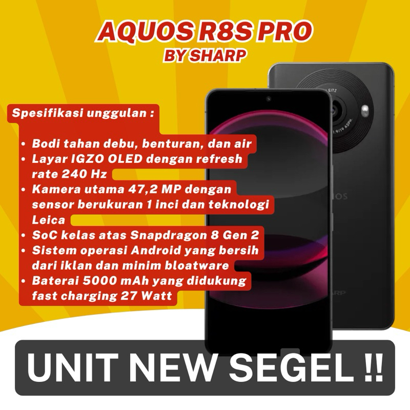 AQUOS R8s PRO by SHARP - RAM 12/256 GB