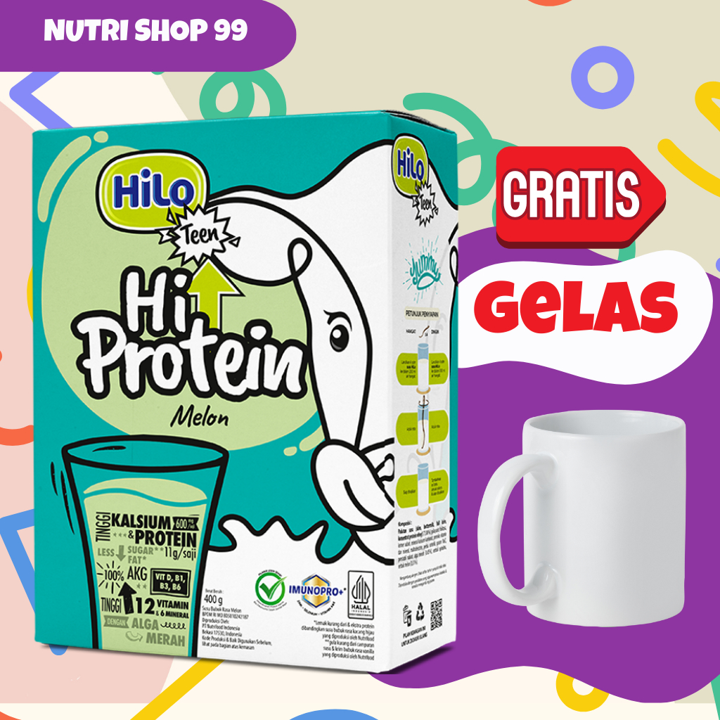 

Hilo Teen Hi Protein Melon GRATIS GELAS - Susu Tinggi Kalsium dan Rendah Lemak