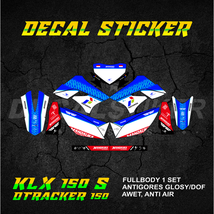 DECAL STIKER KLX DTX 150 (005) DEKAL STICKER KLX S L DTRACKER LAMA OLD FULLBODY 2009 2010 2011 2012 