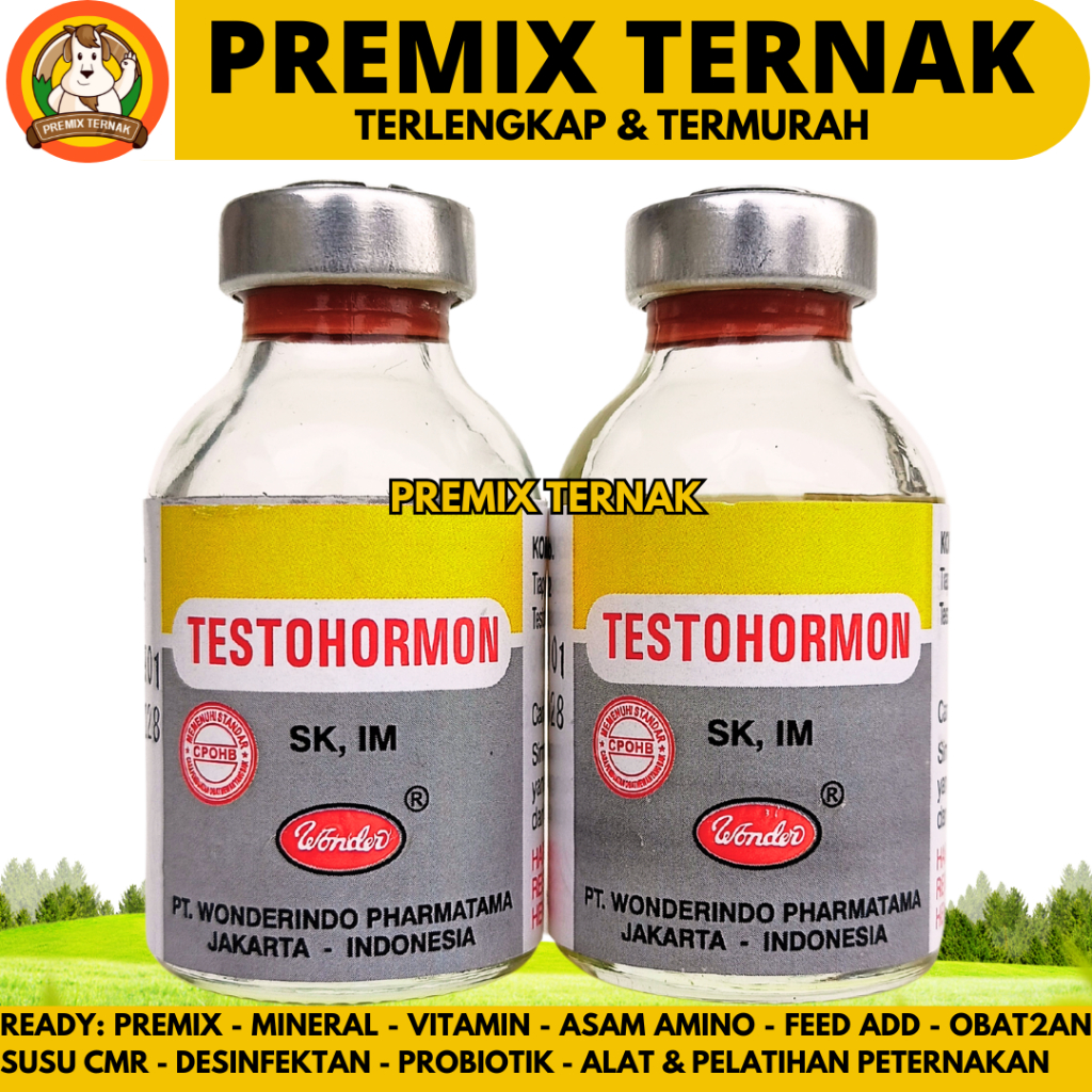 TESTOHORMON 20ML WONDER - Hormon Tingkatkan Reproduksi Hewan Jantan Betina Wonder