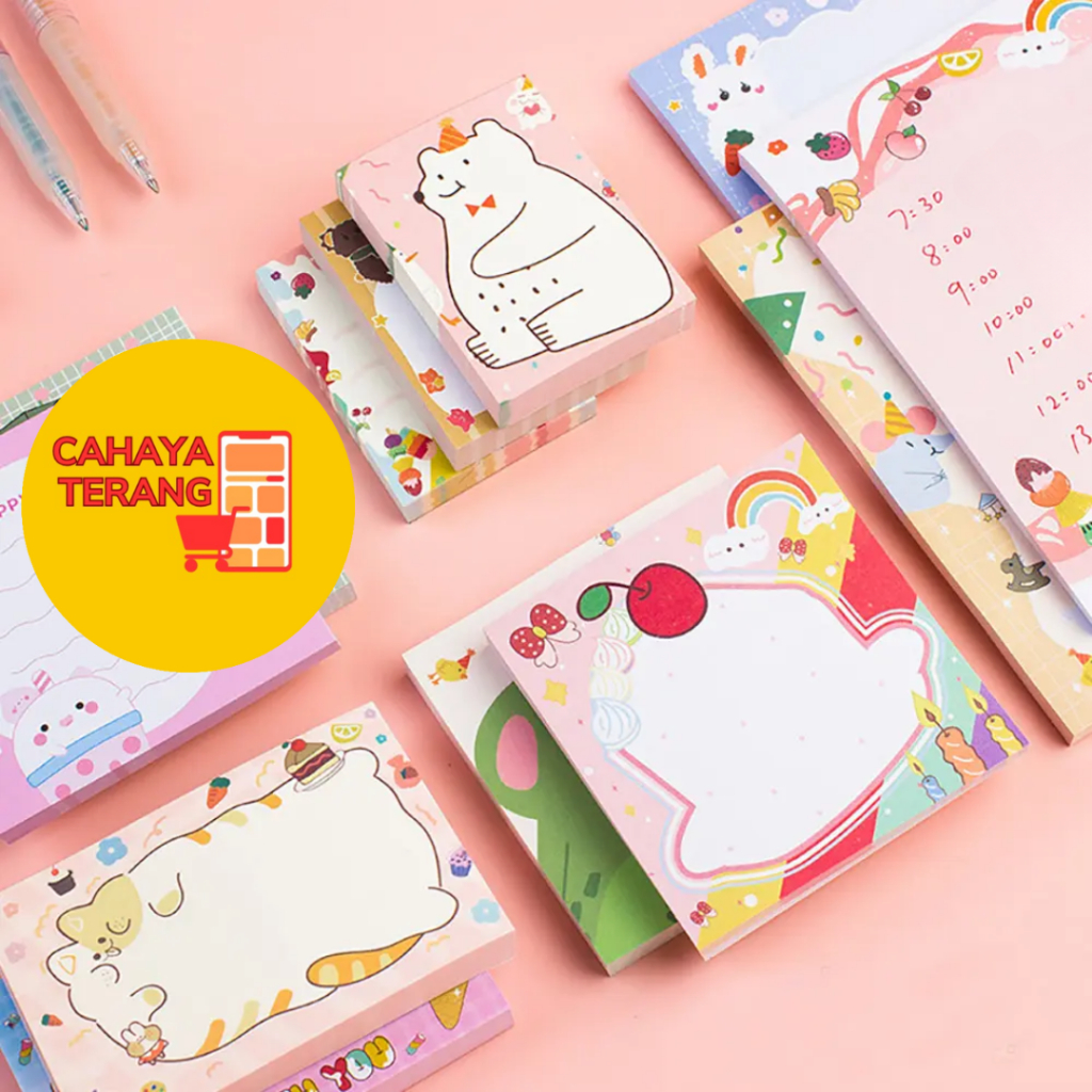 

CT 100 LEMBAR STICKY NOTES GAMBAR BEAR ICE CREAM TEMPELAN KERTAS CATATAN MEMO NOTE KARAKTER ANIMAL MINI KARAKTER BINATANG LUCU