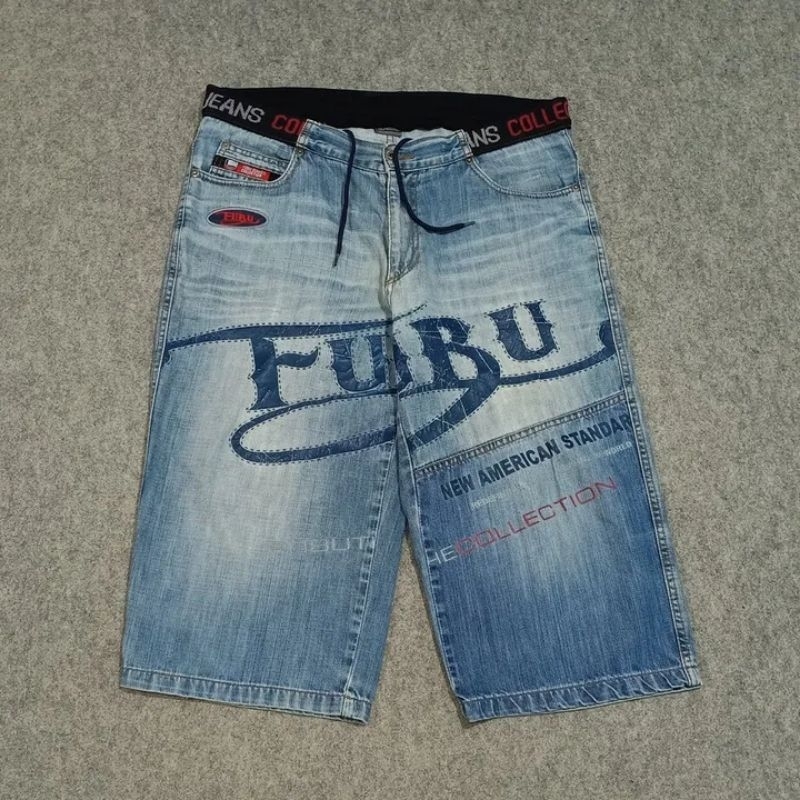 celana pendek jeans pria FUBU size 36 second
