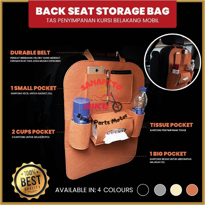 Car Seat Organizer Multifungsi / Universal Car Back Seat Organizer