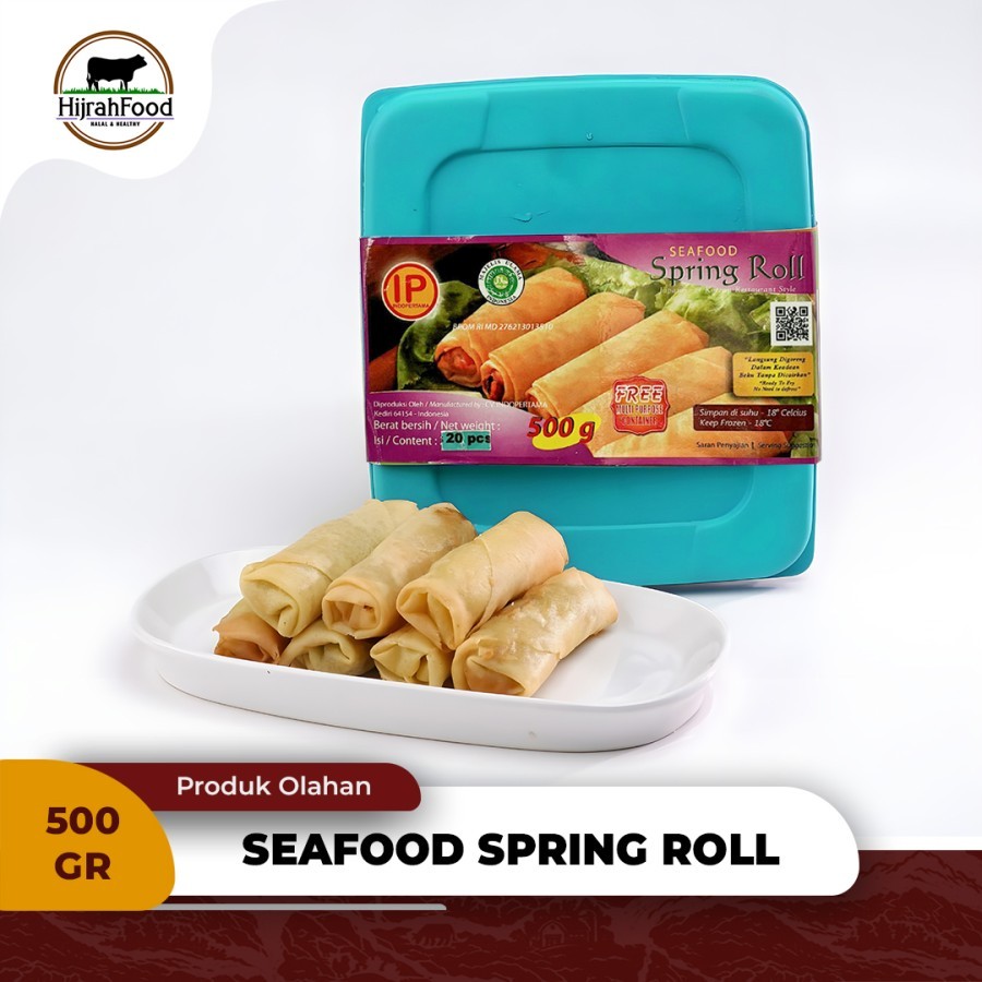 

IndoPertama Seafood Spring Roll 500 gr Lumpia Seafood Frozen Ready to Eat Siap Goreng