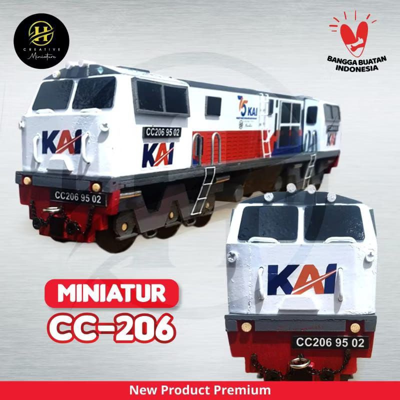 Miniatur Mainan Kereta Api Lokomotif CC206