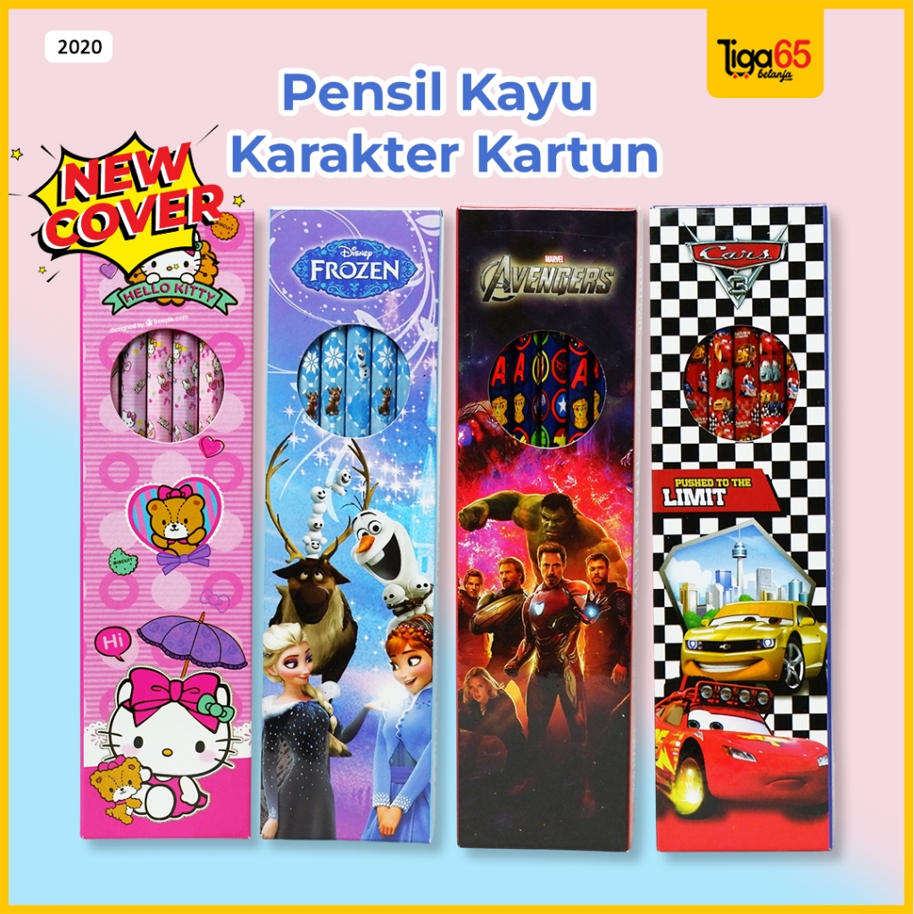 

Pensil Tulis 2B / Pensil Kayu / Pencil Karakter Lucu / Pensil Set 2020 (1Pcs 3Pcs 6Pcs 12Pcs)