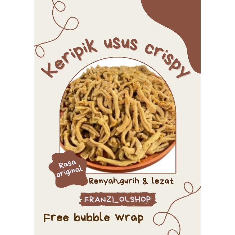 

keripik usus crispy rasa original kemasan 500gr free bubbelwarp