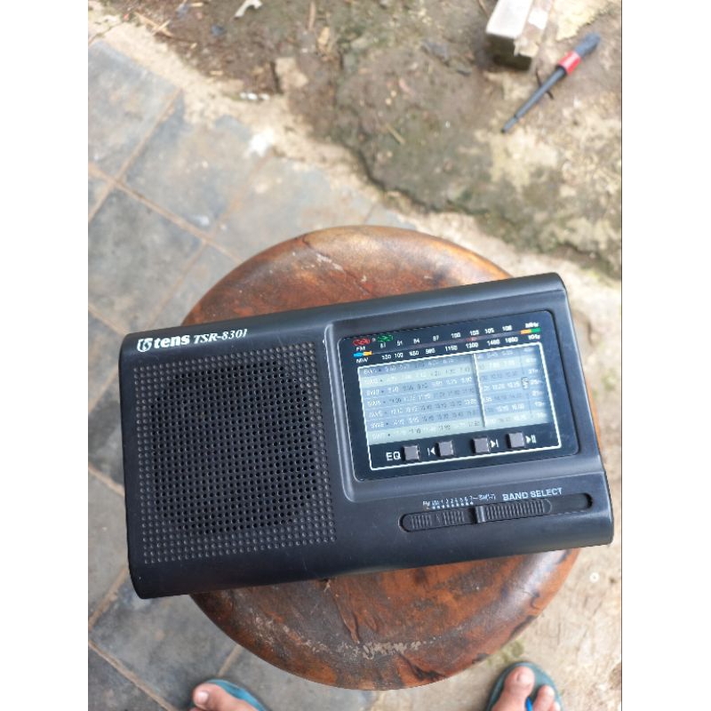 Radio Tens TSR 8301 USB FM AM jadul nyala listrik