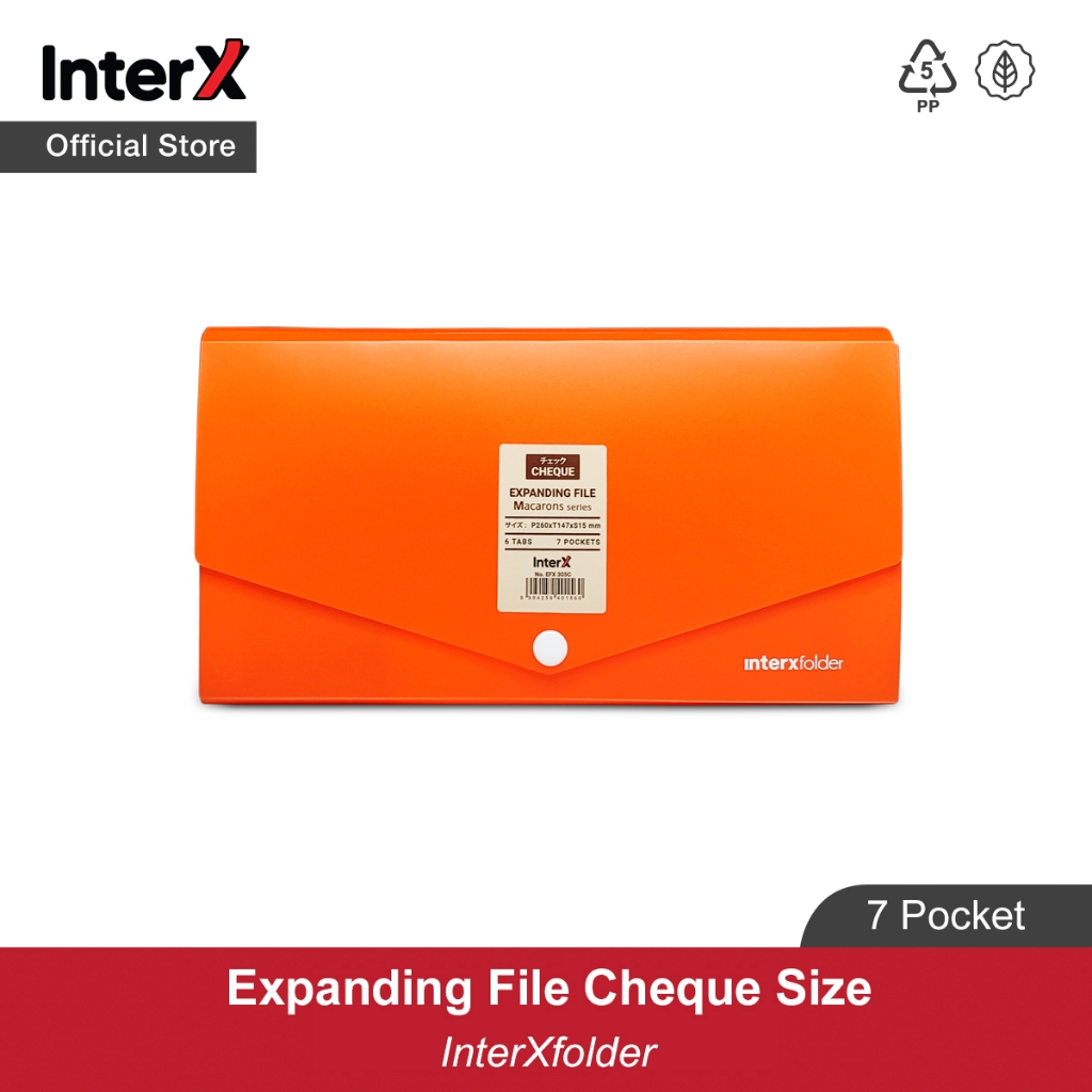 

Interx Expanding File Cheque Size 7 Pocket Macarons
