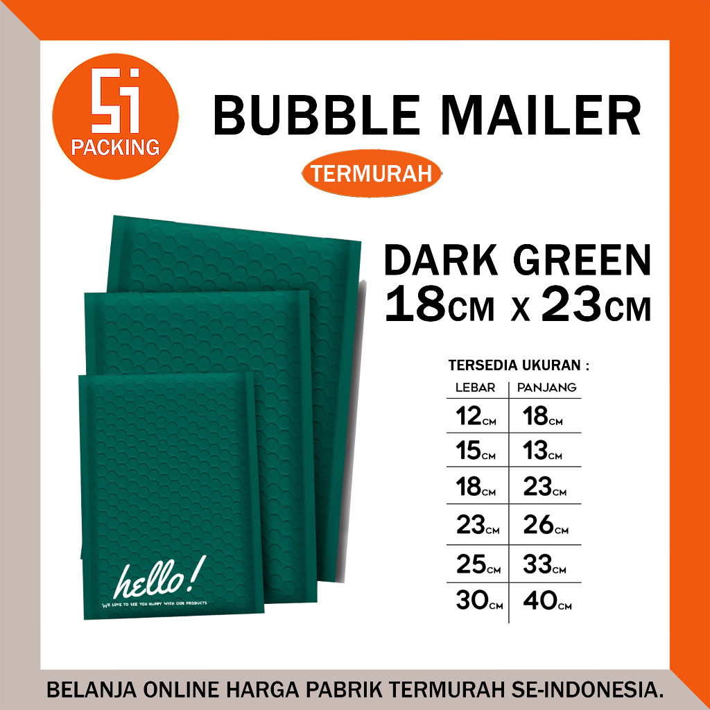 

Amplop Bubble Mailer 18cm x 23cm Dark Green Tebal 12cm x 18cm 15cm x 13cm 23cm x 26cm 25cm x 33cm 30cm x 40cm Termurah