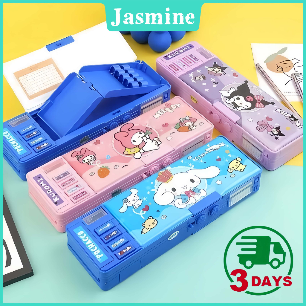 

【Ready Stock】KOTAK PENSIL/Bahan Tahan Air Kuromi Tempat Pensil Password /Multifungsi Lapis Ganda Berkapasitas Besar Lucu- Termasuk Rautan Pensil Kotak Alat Tulis