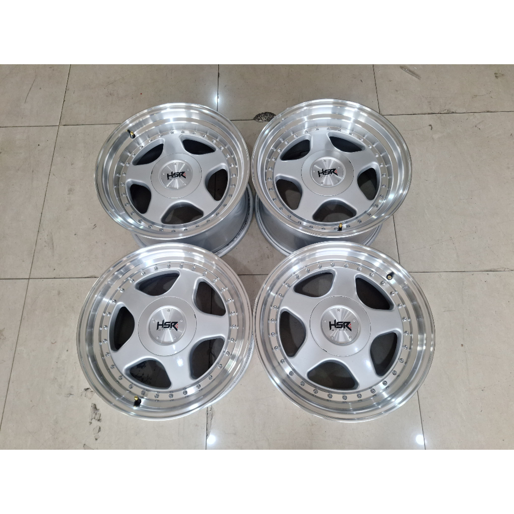 Velg Mobil Bekas Celong Ring 16 Lubang Baut 4 PERUGIA HSR R16X7,5-8,5 H8X100-114,3 Plus Ban 195 50 R