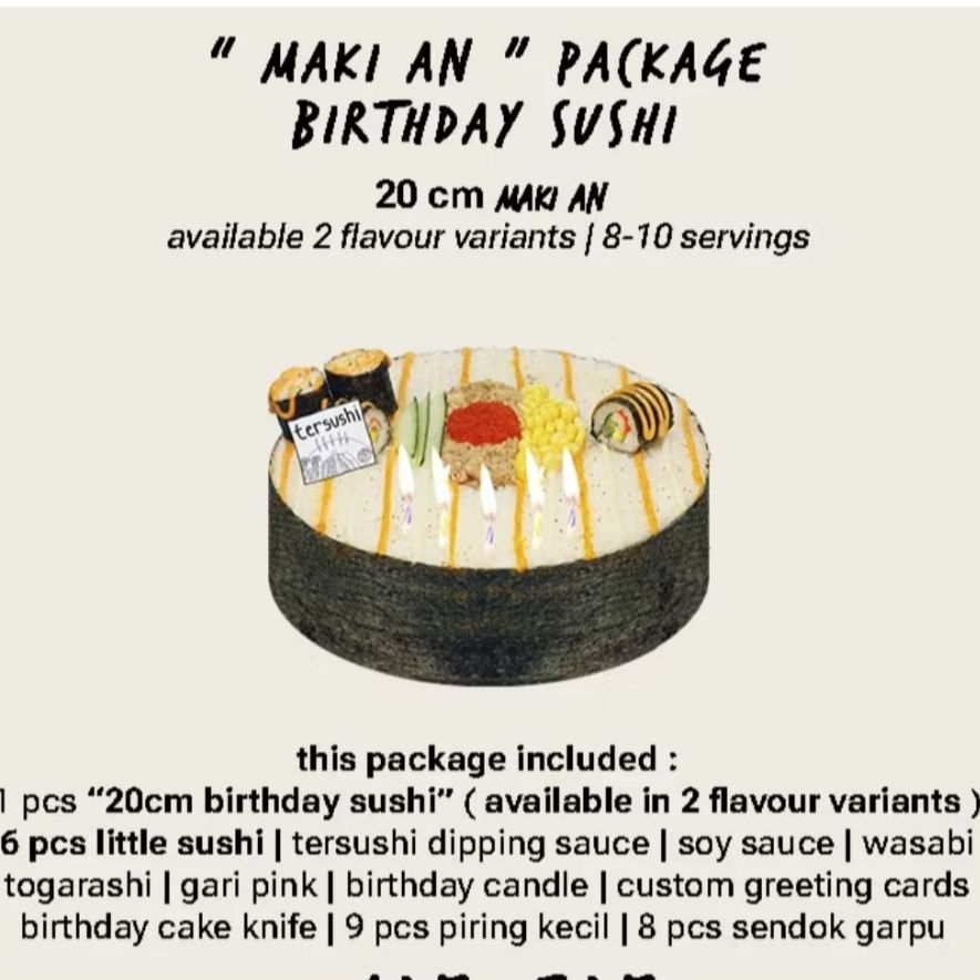 

Maki An Paclage Birthday Sushi 20 cm