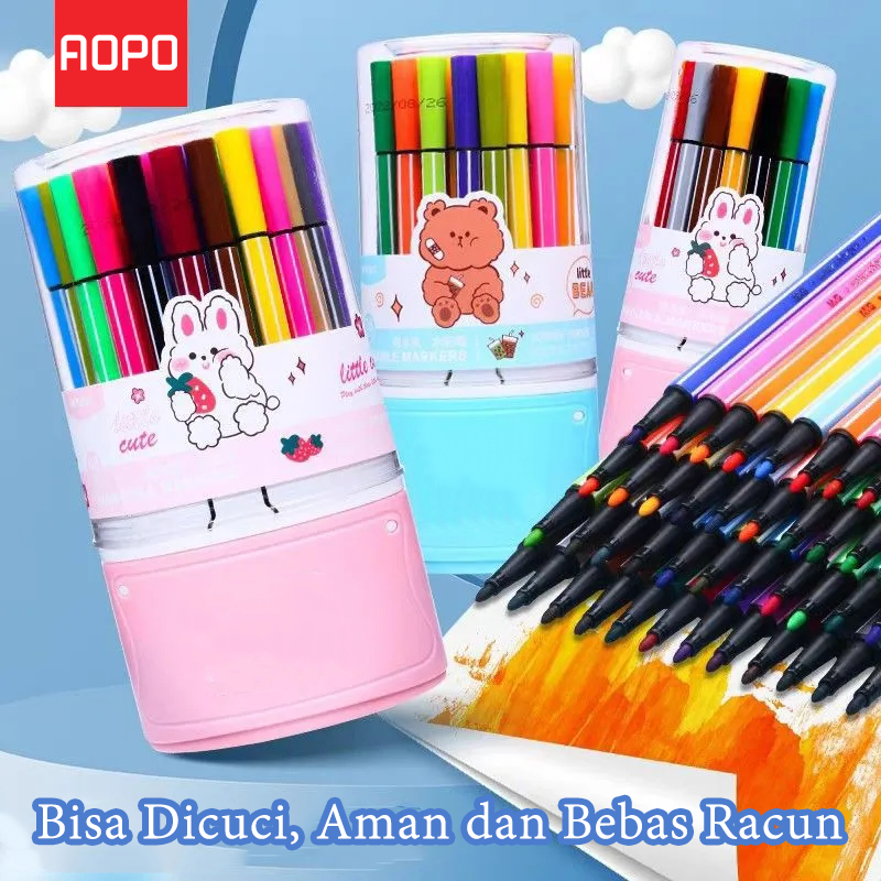 

Spidol Warna Warni 1 Set Hexagonal Watercolor Marker Pen 12 Warna